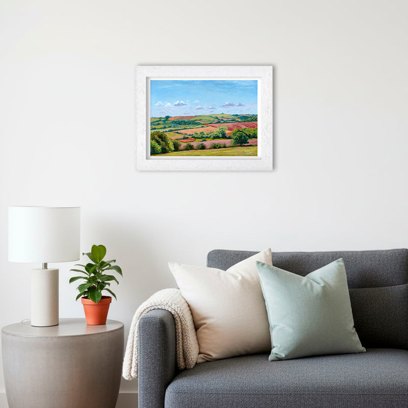 Countryside Rolling Fields - Design 2 | Landscape Art Print