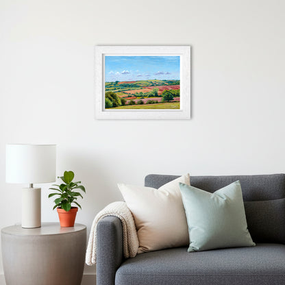 Countryside Rolling Fields - Design 2 | Landscape Art Print