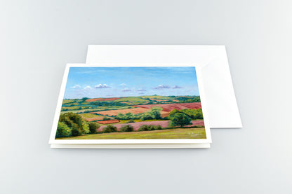 Countryside Rolling Fields 2 - A5 Greetings Cards