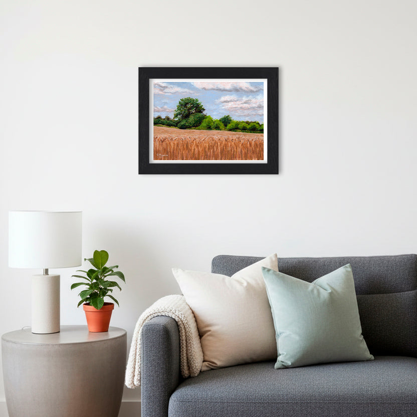 Countryside Wheat Field | Landscape Art Print