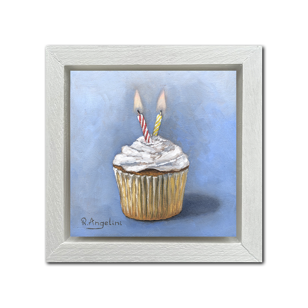 'Birthday Cupcake' - Original Oil Painting