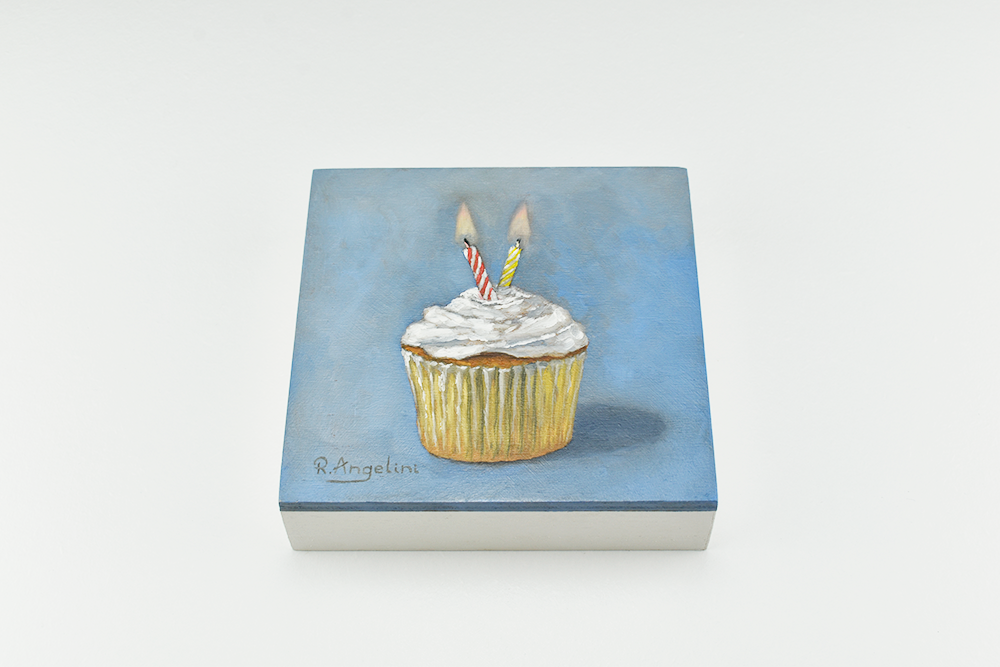 'Birthday Cupcake' - Original Oil Painting