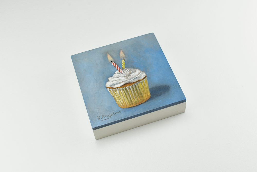 'Birthday Cupcake' - Original Oil Painting