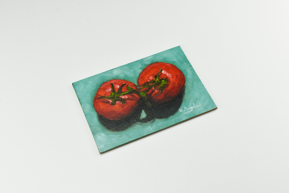 'Pair of Tomatoes Fruit' - Original Oil Painting