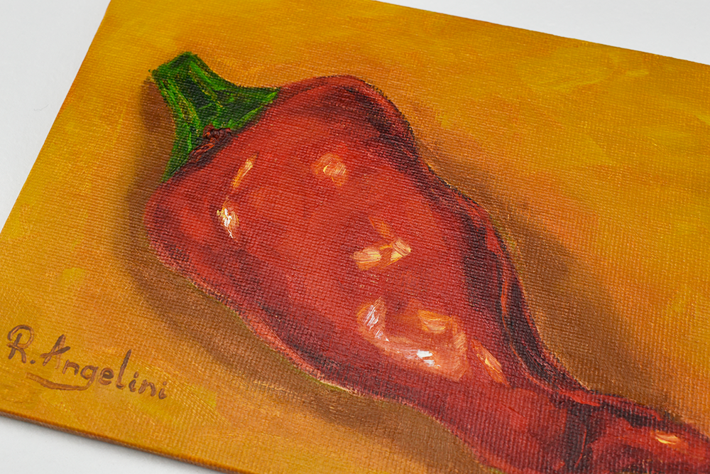 'Red Sweet Pepper' - Original Oil Painting