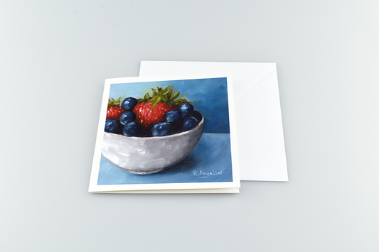 Fruit Bowl - Square Greetings Cards with Envelope
