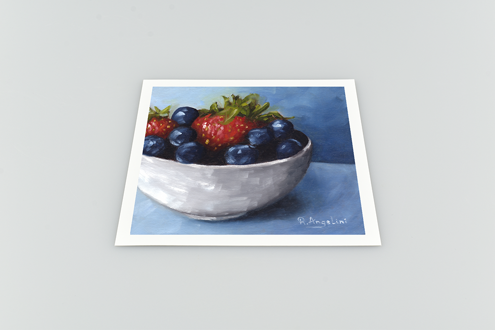 Fruit Bowl Square Giclee Art Print