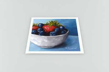 Fruit Bowl Square Giclee Art Print