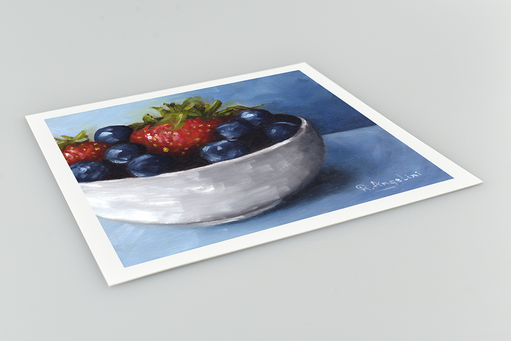 Fruit Bowl Square Giclee Art Print Close Up