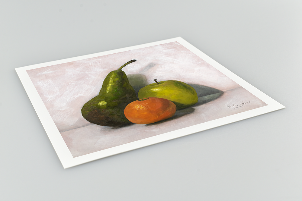 Fruit Still Life Square Giclee Art Print Close Up