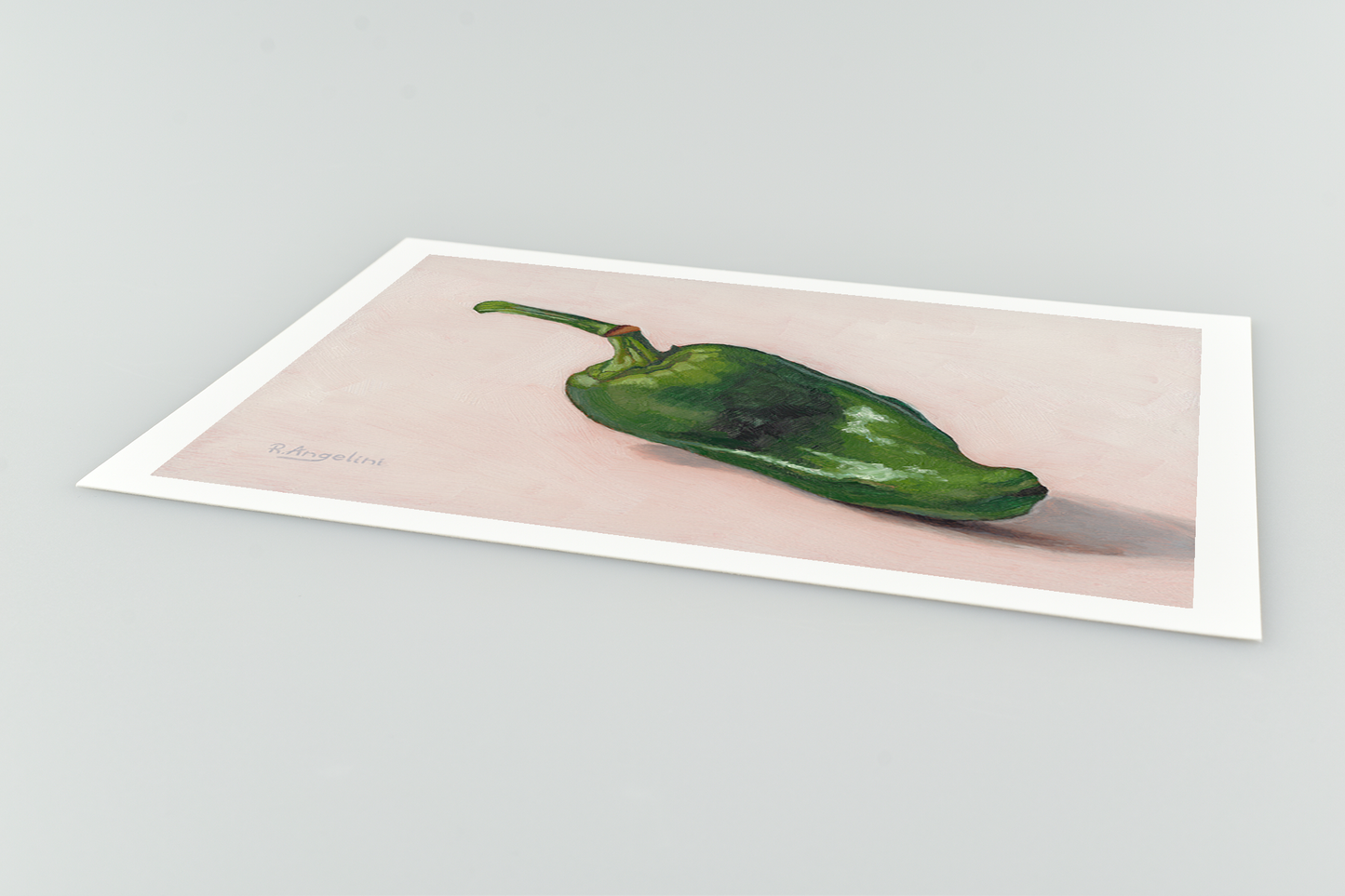 Green Padron Giclee Art Print Close Up