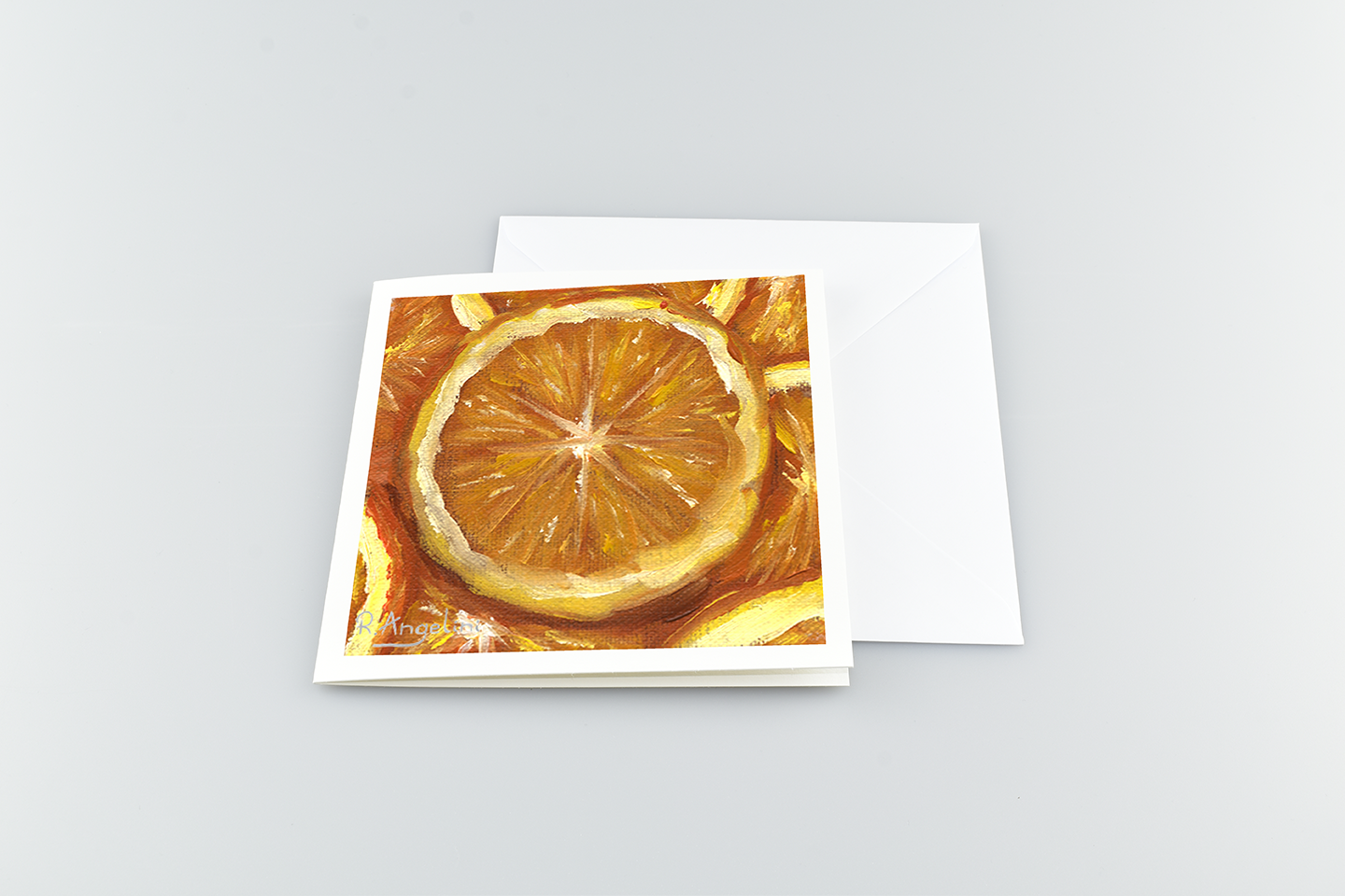 Orange Slices - Square Greetings Cards