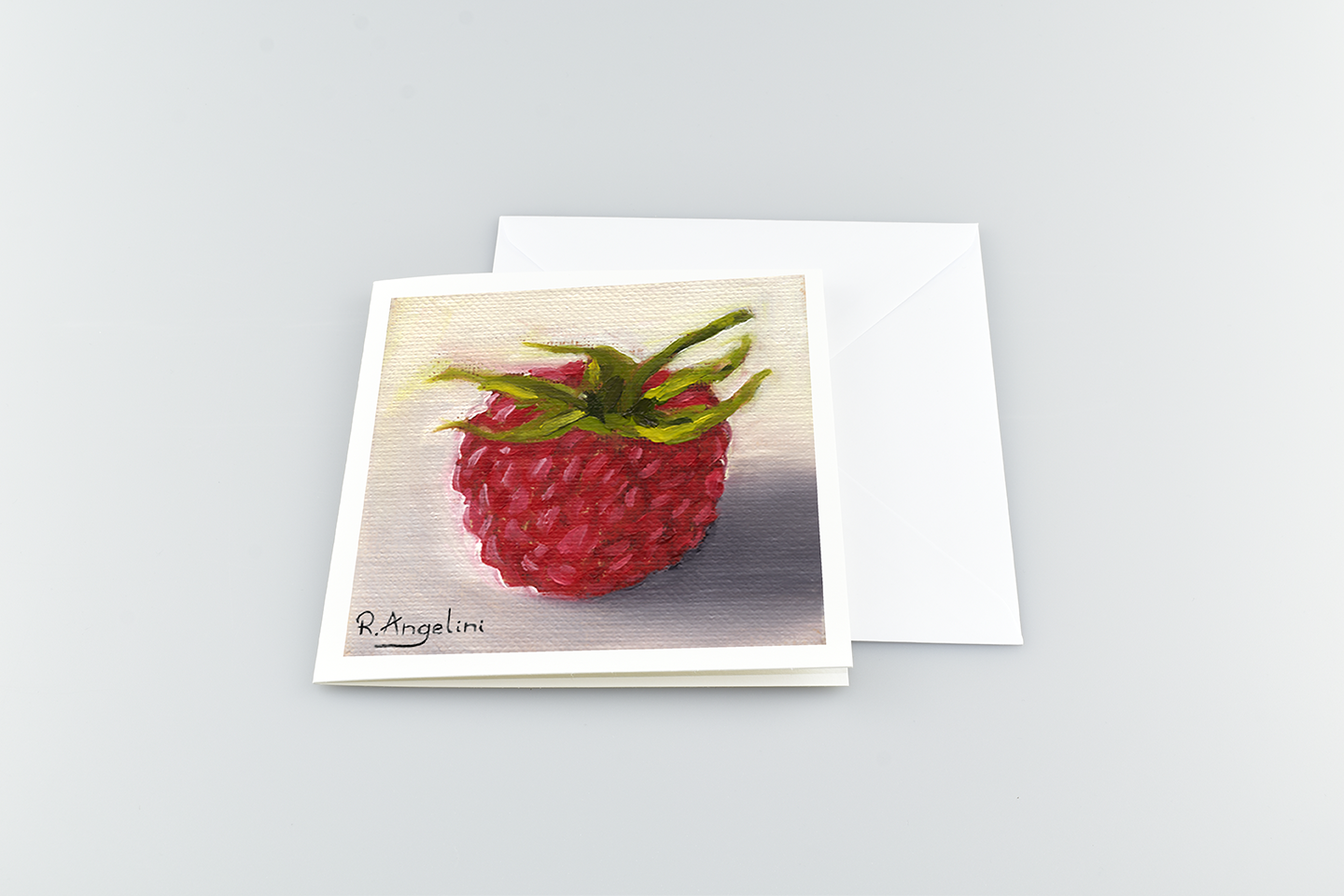 Raspberry - Square Greetings Cards