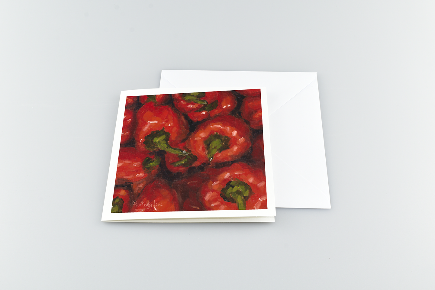 Red Peppers - Square Greetings Cards