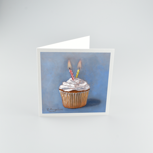 Birthday Cupcake - Square Greetings Cards