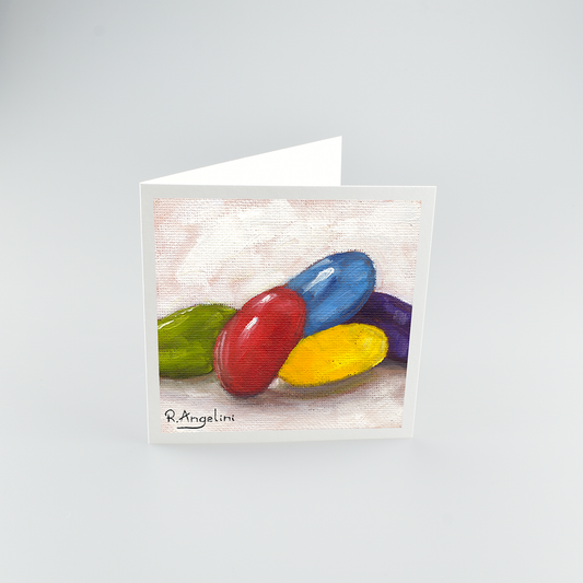 Jelly Beans - Square Greetings Cards