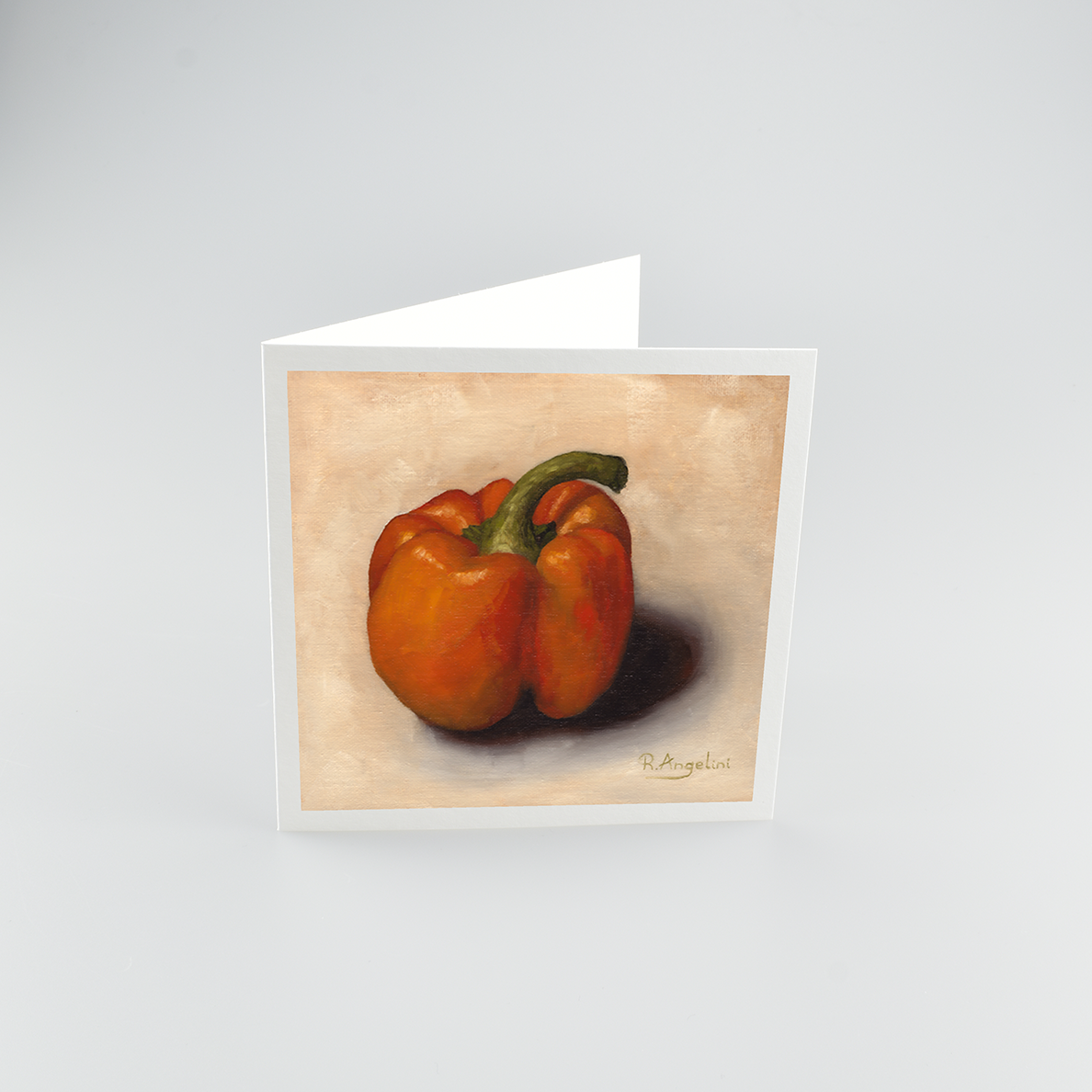 Orange Pepper - Square Greetings Cards