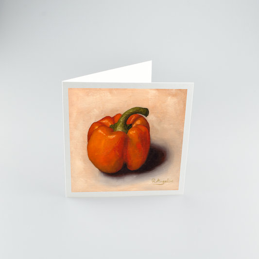 Orange Pepper - Square Greetings Cards