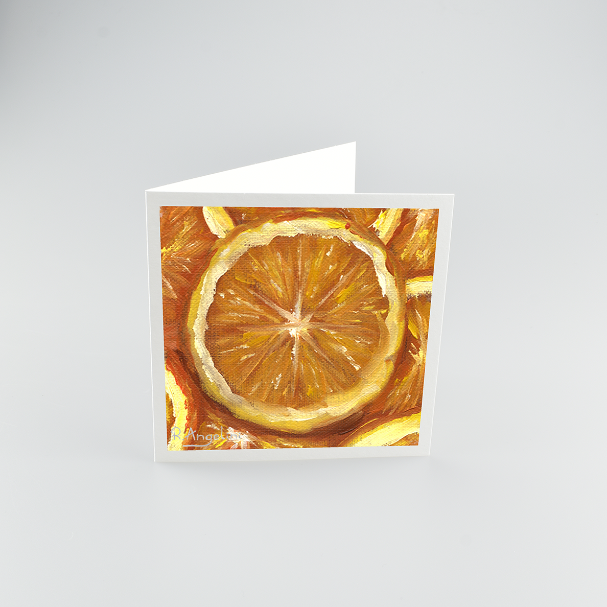 Orange Slices - Square Greetings Cards