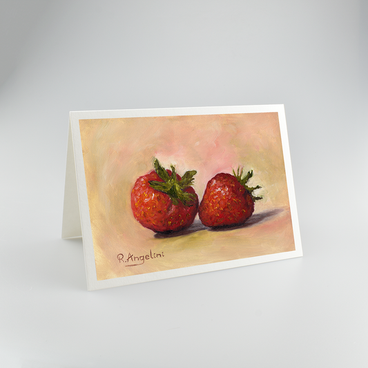 Pair of Strawberries - A5 Greetings Cards