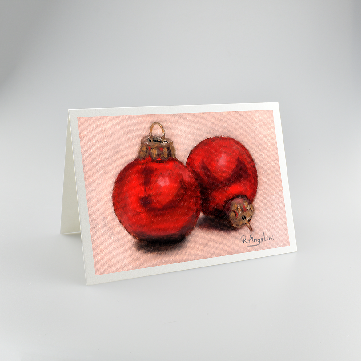 Red Baubles - A5 Greetings Cards