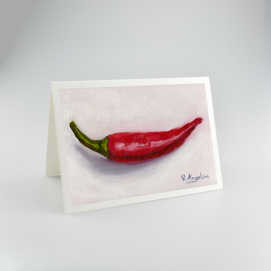 Red Chilli - Greetings Card - Rhys Angelini