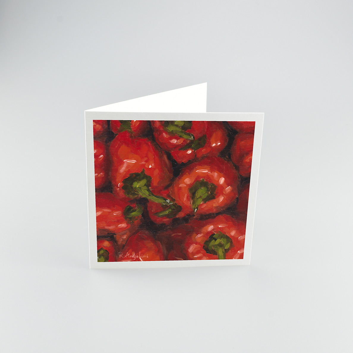 Red Peppers - Square Greetings Cards