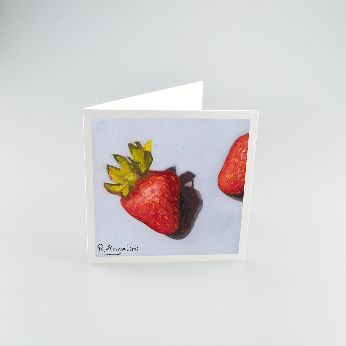 Strawberries 1 of 3 - Square Greetings Cards