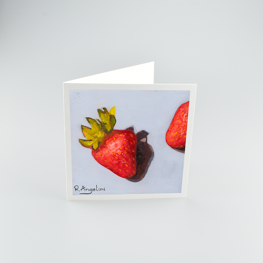 Strawberries 1 of 3 - Square Greetings Cards