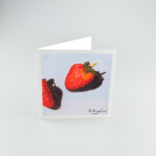 Strawberries 3 of 3 - Square Greetings Cards