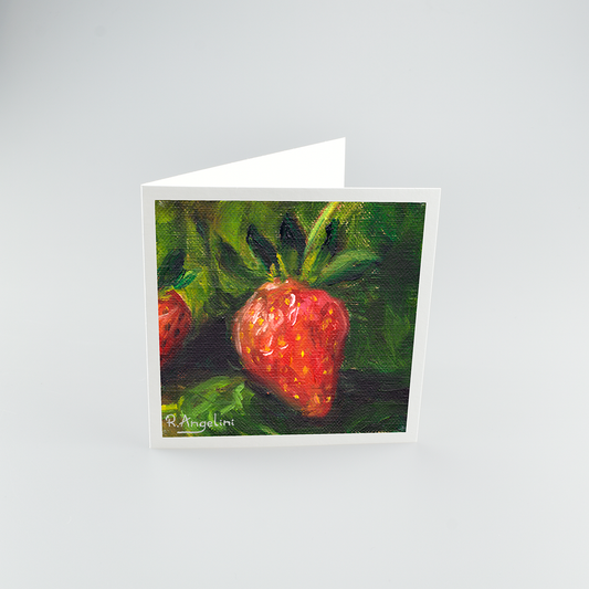 Strawberry - Square Greetings Cards