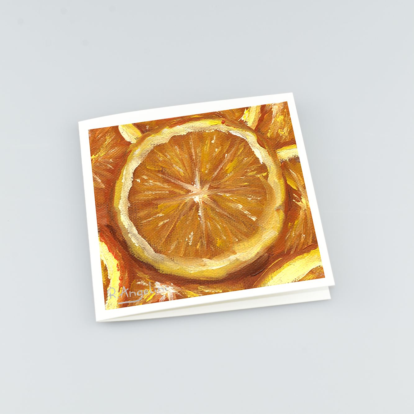 Orange Slices - Square Greetings Cards