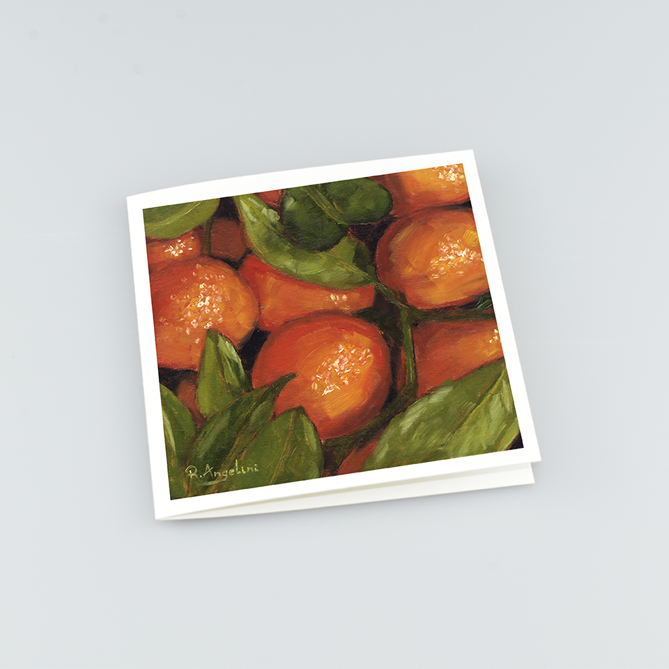 Orange Tree - Square Greetings Cards