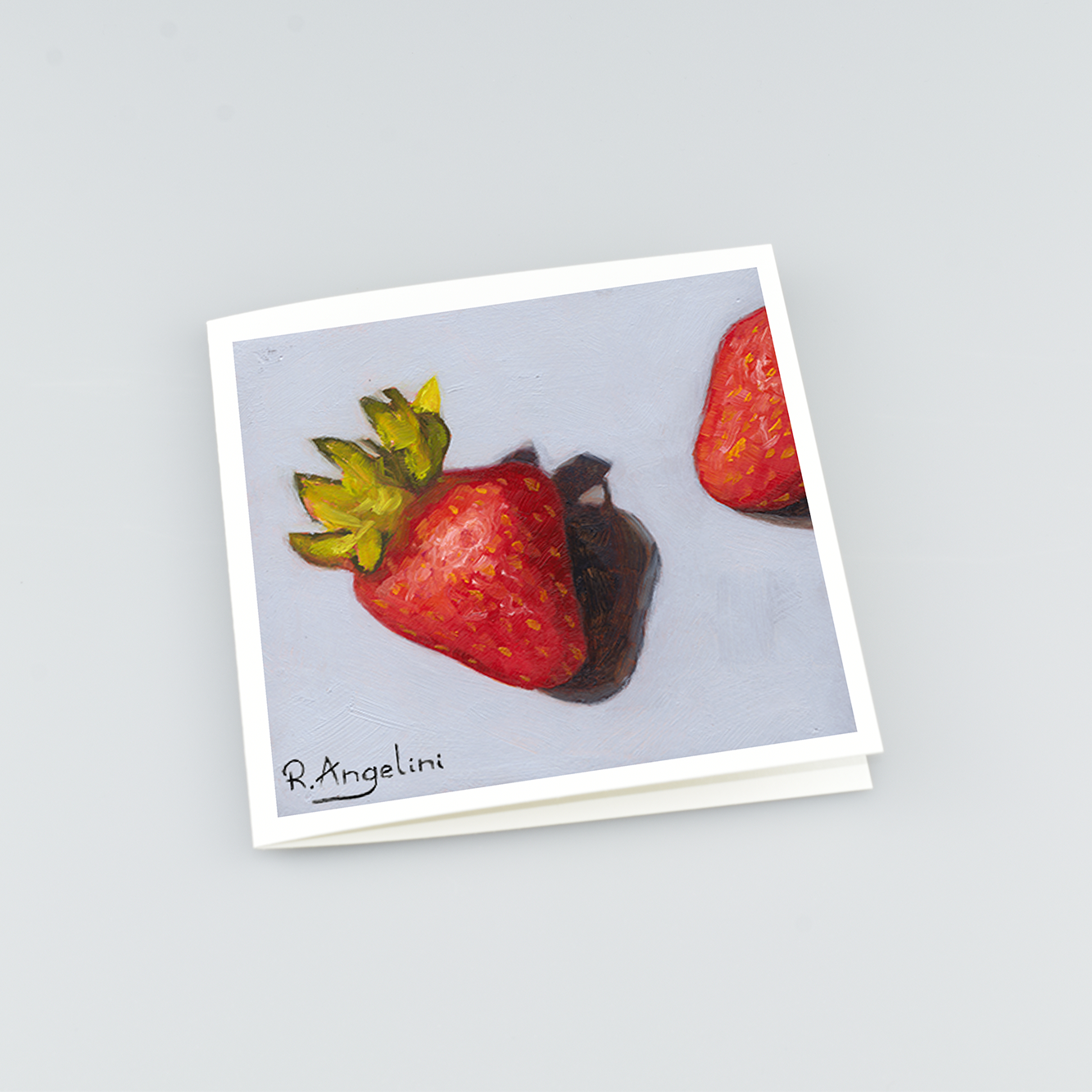 Strawberries 1 of 3 - Square Greetings Cards