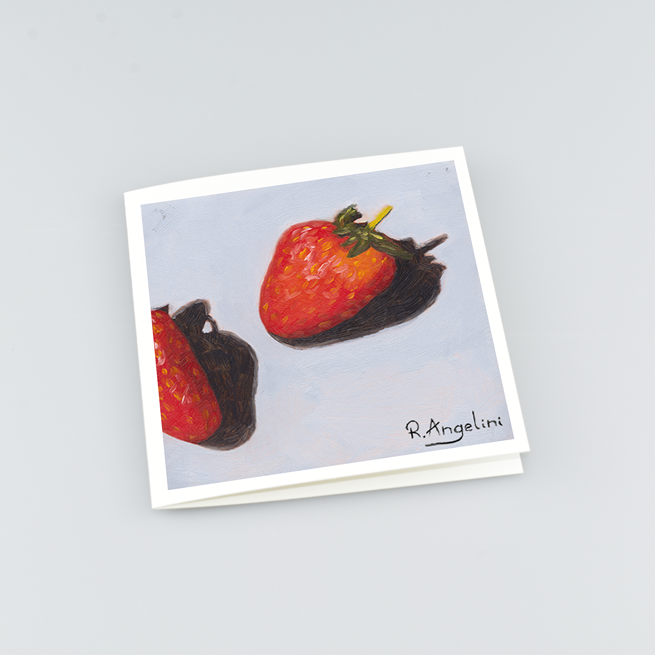 Strawberries 3 of 3 - Square Greetings Cards