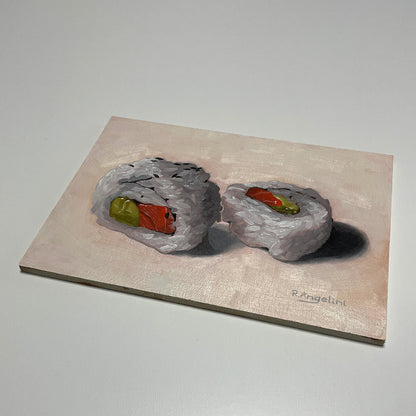 Salmon Avocado Sushi Rolls - Original Artwork