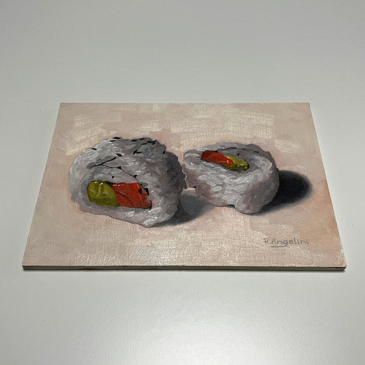 Salmon Avocado Sushi Rolls - Original Artwork