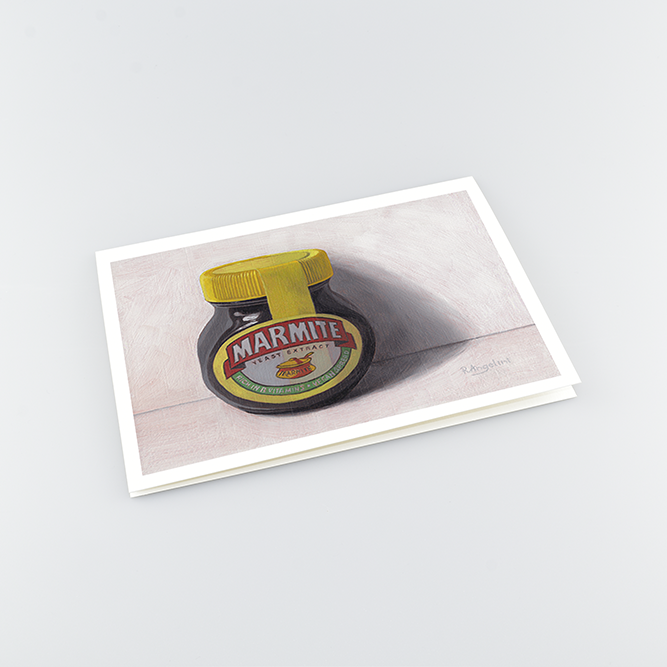 Jar of Marmite - A5 Greetings Cards Top Down