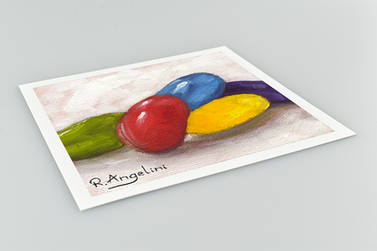 Jelly Beans Square Giclee Art Print Close Up