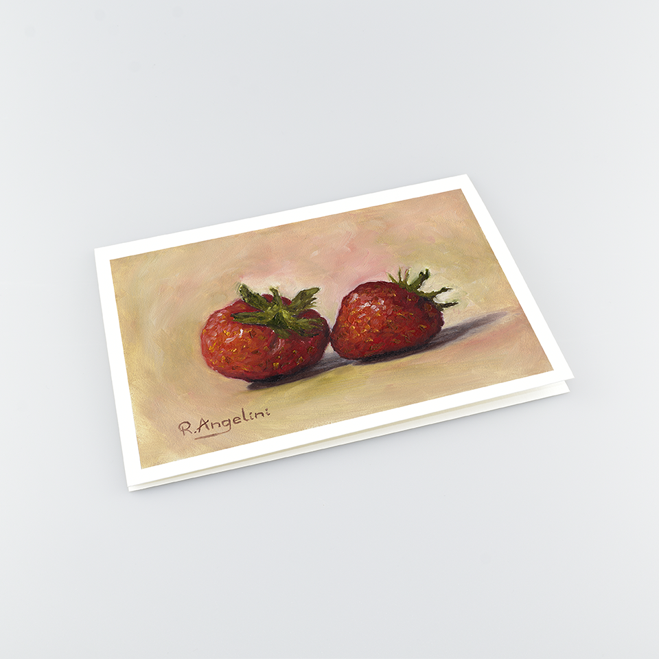 Pair of Strawberries - A5 Greetings Cards