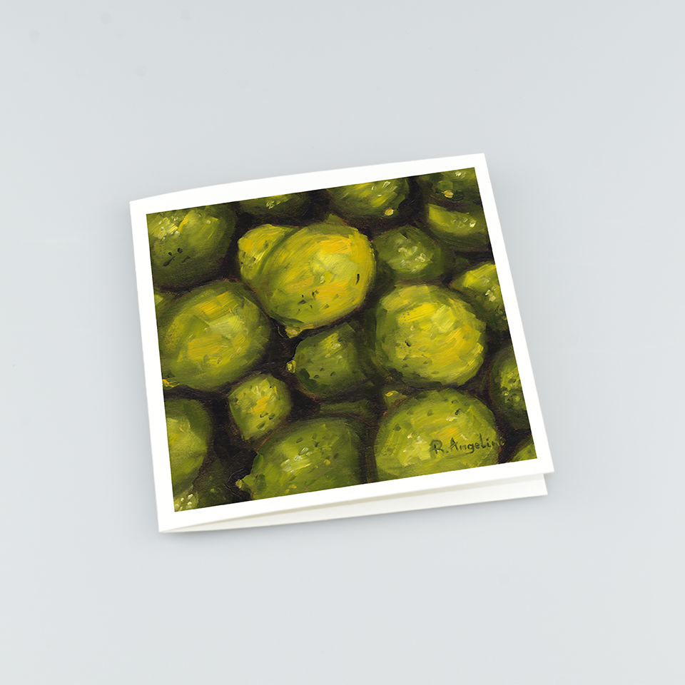 Limes - Square Greetings Cards Top Down