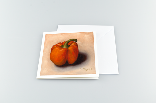 Orange Pepper - Square Greetings Cards with Envelope