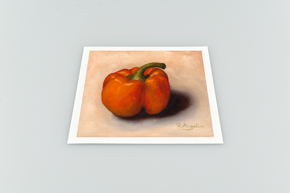 Orange Pepper Square Giclee Art Print