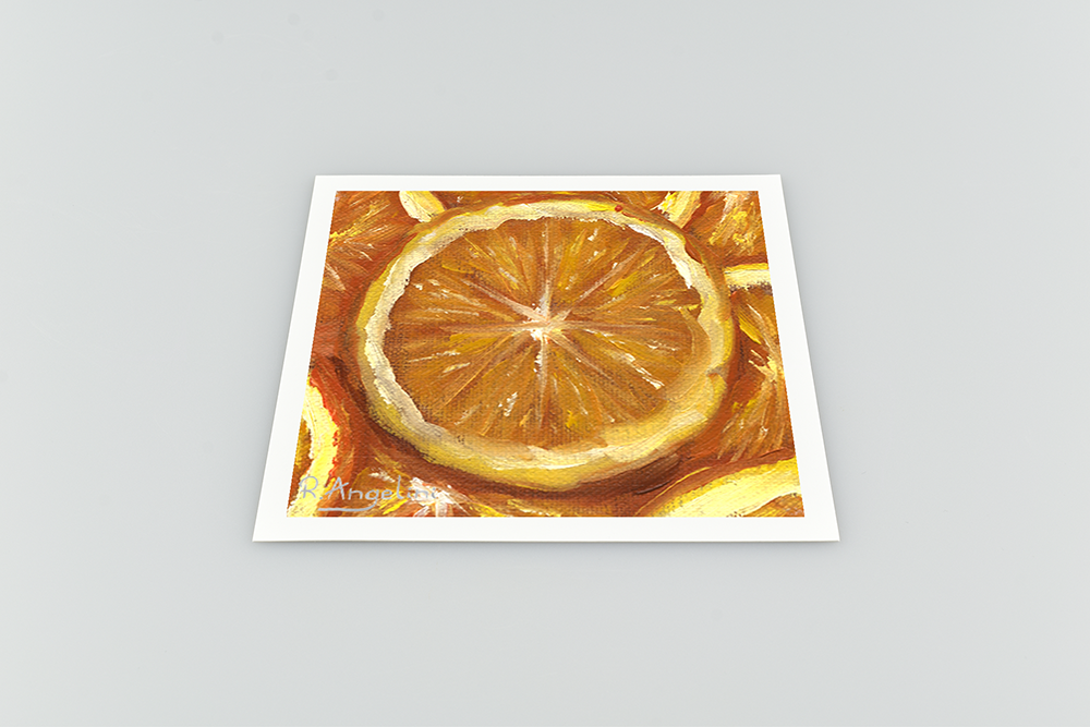 Orange Slices Square Giclee Art Print