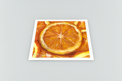 Orange Slices Square Giclee Art Print