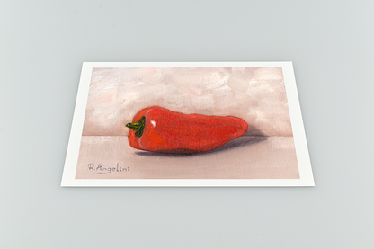 Orange Sweet Pepper Giclee Art Print