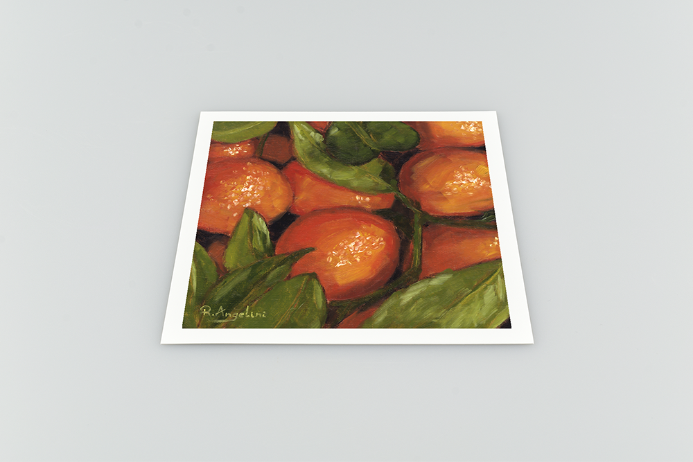 Orange Tree Square Giclee Art Print