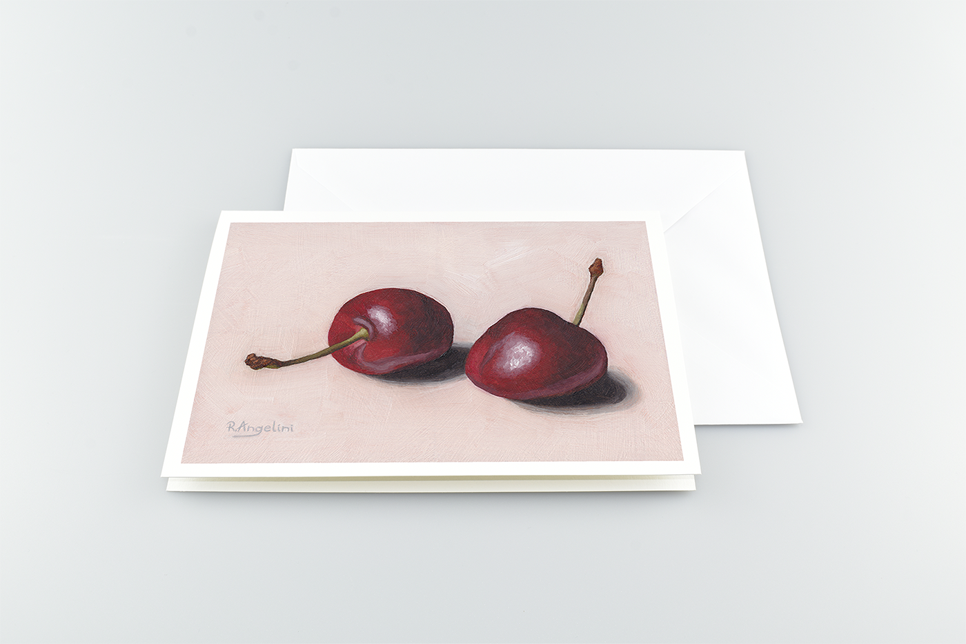 Pair of Cherries - A5 Greetings Cards with Envelope