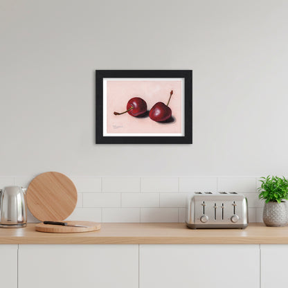 Pair of Cherries | Still Life Art Print