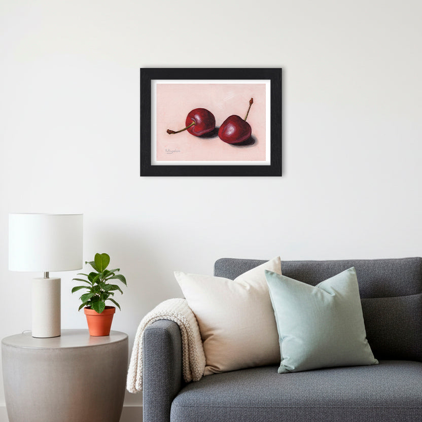 Pair of Cherries | Still Life Art Print